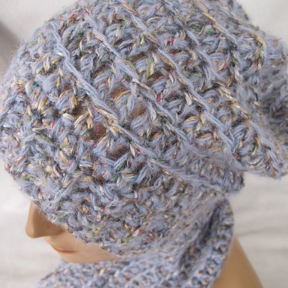 New Handmade Chunky Slouch Hat and Infinity Scarf Set - Picture 7 of 9